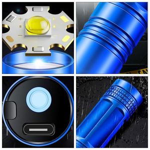 New Arrival Mini Portable Outdoor Rechargeable <b>Three</b>-speed Adjustment Led Torch Light - Product Image 5
