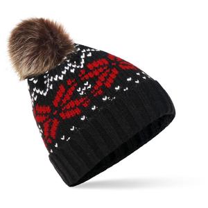 Bông Tuyết Pompom Beanie Mũ Giáng Sinh Mùa Đông Mũ Ấm Đan Dày Mũ Cho Phụ Nữ Và Nam Giới Món Quà Ngày Valentine - Product Image 6