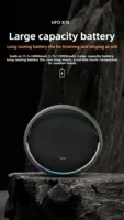 Enceinte sans fil UFO X16 transfrontalière 150W, basses puissantes, décoration de bureau UFO, haut-parleur stéréo de haute qualité