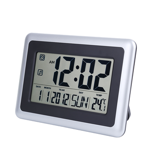 นาฬิกาดิจิตอลอิเล็กทรอนิกส์ LCD แบบติดผนังและตั้งโต๊ะ หน้าจอแสดงผลขนาดใหญ่ พร้อมแสดงอุณหภูมิภายในอาคาร วันที่ และปฏิทิน รุ่น 2138 - Product Image 6