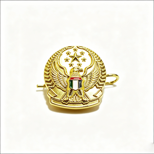 Wholesale Custom Gold Plated Star Eagle Emblem Metal <strong>Buttons</strong> <strong>Badges</strong>, Factory Direct Official Security Accessories - Product Image 5