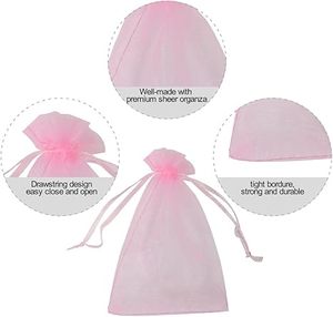 Wholesale Price Organza Bags Mixed Color Drawstring Mesh Jewelry Pouches Sheer Mesh <b>Wrap</b> for Festival Party Christmas Favor RTS - Product Image 3