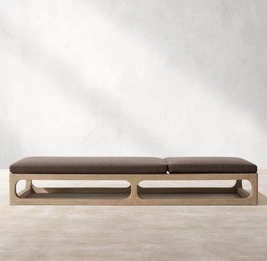 Teak Daybed Zwembad Ligstoelen Beach Hotel Teak Chaise Lounge
