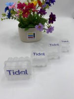 Boîte de rangement en plastique imprimée sur mesure, conteneur transparent en PET pour l'emballage de flacons en verre, étui en plastique personnalisé avec logo en gros