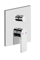 Robinet mitigeur d'eau de douche en zinc mural chaud et froid mitigeur bain en laiton pour hôtels Surface chromée vanne en céramique polie