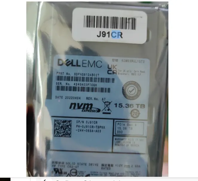 J91CR CM6 15,36 TB KIOXIA DELL EMC SSD U 2,5 "NVMe Enterprises