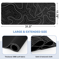 Tapis de Souris Gaming Haute Qualité en Tissu Antidérapant avec Base en Caoutchouc, Tapis de Jeu Personnalisable pour Ordinateur PC, Idéal Bureau et Maison