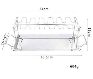 Soporte Vertical de Acero Inoxidable para Asar Pollo, para Uso Industrial y Comercial en Exteriores, para Asar Alas y Muslos de Pollo - Product Image 6