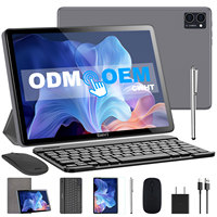 Tablette PC OEM 128 Go 16 Go RAM Quad Core avec stylet et clavier, écran IPS 1280x800, Android 15.0, 10 pouces, usage professionnel, appareil photo 8MP