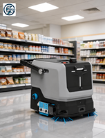 Nouveau robot laveur de sols commercial autonome C2 AI à batterie, machine de nettoyage robotisée industrielle pour