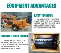 Broyeur de palettes en bois diesel 40HP et broyeur de bois avec pompe à moteur et engrenage pour le traitement des déchets de branches d'arbres