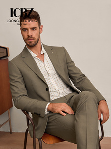 Nouveau <span class=keywords><strong>costume</strong></span> de marié respirant anti-plis à col en V style britannique pour <span class=keywords><strong>mariage</strong></span> formel, avec fermeture boutonnée, costumes à carreaux pour hommes - Product Image 3