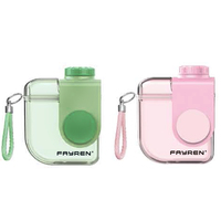 Bouteille d'eau de sport plate 320 ml avec infuseur à fruits, en plastique transparent, filtre intégré, pour boire directement, réutilisable, écologique, pour usage extérieur