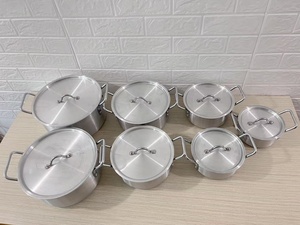 Nhà bếp đồ nấu nướng nhôm góc bên phải stockpot đúc nhôm nhà bếp <span class=keywords><strong>Cookware</strong></span> <span class=keywords><strong>Set</strong></span> của 7 cái nấu ăn nồi <span class=keywords><strong>Set</strong></span> - Product Image 5