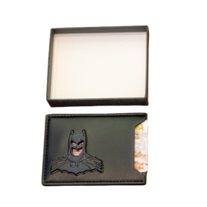Portefeuille porte-cartes en cuir PU personnalisé pour hommes et femmes, pochette pour carte d'identité professionnelle avec motif <span class=keywords><strong>Batman</strong></span>, cadeau pour la fête des pères - Product Image 6