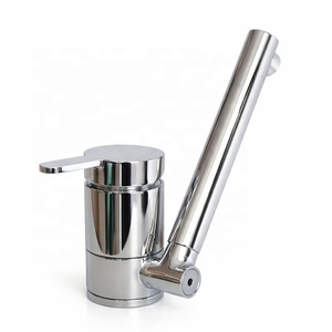 Robinet <span class=keywords><strong>de</strong></span> <span class=keywords><strong>cuisine</strong></span> extérieur en laiton, à montage sur plan, pliable, rotatif à 360°, noir brossé, monocommande, design moderne, <span class=keywords><strong>avec</strong></span> cartouche céramique - Product Image 4