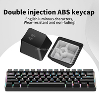 Teclado Mecánico para Juegos ZIFRIEND H61k 60% 61 Teclas con Interruptores Azules y Rojos para Computadora Portátil y PC
