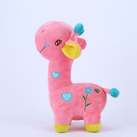 Produsen Mainan Merek Shengye Bersertifikasi CPC CE BSCI, Mainan Hewan Boneka Baru, Boneka Jerapah Pink Lucu untuk Iklan Bisnis