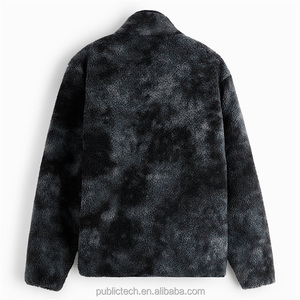 Veste ample en faux mouton imprimé tie-dye pour homme, 100% polyester, personnalisé, OEM - Product Image 6