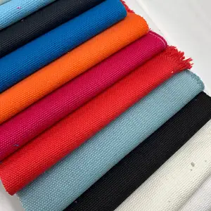 袋编织织物未漂白梳理10盎司至24盎司质量普通灰质棉帆布白色100% 棉重量级