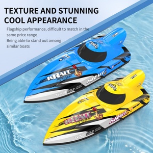 Bateau à grande vitesse pour enfants, modèle de bateau à moteur sans balais, jouet d'été, jeu aquatique, SJY-TX749, mini bateau télécommandé 2.4G, turbojet, 25 km/h - Product Image 6