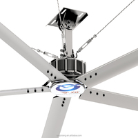 Ventilateur industriel HVLS à grande vitesse et faible volume QX, taille grande, 10 pieds, 3 m de haut, en aluminium, à 5 pales, avec télécommande, pour entrepôt