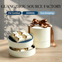 Boîte cadeau cylindrique rigide en carton de luxe avec logo personnalisé pour les fêtes de Noël, les cadeaux d'entreprise et la vente en gros
