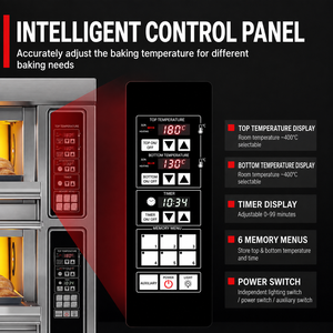 Factory 2 Deck Stainless Steel Digital <strong>Baking</strong> <strong>Oven</strong> Double Deck Bakery <strong>Oven</strong> Commercial Electric Deck <strong>Oven</strong> for Bread Pastry - Product Image 4