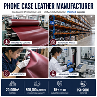 Étui de téléphone en cuir PU Saffiano rouge vin, étanche, écologique, avec support, certifié EU POPs SGS ISO GRS REACH RoHS, service OEM personnalisé