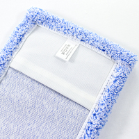 Serpillière industrielle personnalisée tête de serpillière humide et sèche lavable en machine vadrouille universelle de nettoyage de poche en peluche blanche bleue