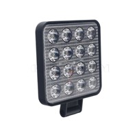 GOODZOOM 10-50v 16 LED Projecteur Carré 6000k 13W pour Voiture, Véhicule Tout-Terrain, Tracteur, Camion - Feux de Travail LED