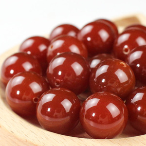 <b>Red</b> Agate Loose <b>Beads</b> 16mm Round Stone <b>Beads</b> For Bracelet Making DIY Jewelry Accessories - Product Image 2