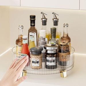 Rotating <b>Storage</b> <b>Rack</b> <b>Kitchen</b> Turntable Seasoning <b>Storage</b> Rotating Platter Organizer Snack <b>Storage</b> Box for <b>Kitchen</b> Living Room - Product Image 3