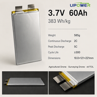 Batterie au lithium polymère ULi 383Wh/kg NMC Pouch Cell 3.7V 60Ah 2C à décharge continue pour drone UAV et robotique