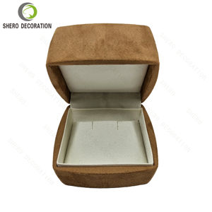 High End Ring <b>Jewelry</b> <b>Box</b> Factory Handmade Suede Jewellery <b>Box</b> Packaging Custom logo Jewellery Gift <b>Box</b> - Product Image 3