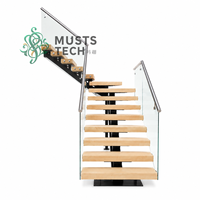 Escalier mono-à-capillaire sur mesure, style minimaliste, directement de l'usine, pour projets de maisons modernes
