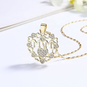 ของขวัญวันวาเลนไทน์และวันแม่ สร้อยคอรูปหัวใจแทนความรัก ขายส่ง ชุบทอง 18K ประดับเพชรซิร์คอน เครื่องประดับแฟชั่นสำหรับผู้หญิง - Product Image 4