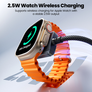 Cable Magnético Trenzado 2 en 1 Tipo C Toocki de 100W para Reloj, <span class=keywords><strong>Carga</strong></span> Rápida y Sincronización de Datos para iPhone 17/16/15 y para iWatch 1-9 <span class=keywords><strong>SE</strong></span> - Product Image 3