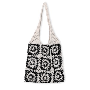 Sacs fourre-tout pour <span class=keywords><strong>femmes</strong></span> en crochet de style bohème de luxe <span class=keywords><strong>Mona</strong></span> 2024, vintage, plage, shopping, deux poignées, printemps été, polyester - Product Image 1