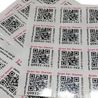 Etiqueta Adhesiva de Papel con Código QR, Laminación Brillante UV, Resistente al Agua, Personalizada con Logotipo, en Rollo
