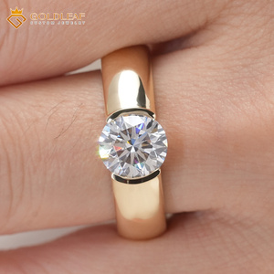 Goldleafgem Anillo de oro de 18 quilates con diamante cultivado en laboratorio de 0,3-5 quilates, certificado IGI, anillo de compromiso y boda con diamante redondo CVD para mujer - Product Image 2