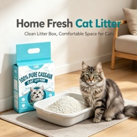Litière pour chat à base de tapioca, naturelle, à base de plantes, agglomérante, litière pour chat biodégradable, litière pour chat au tofu