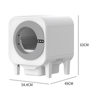 Bac à litière intelligent pour chat de 65 L avec caméra WiFi et purification de l'air frais, nettoyage automatique pour plusieurs chats