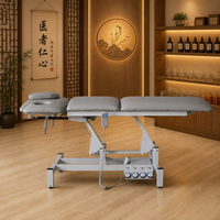 Cama de Masaje Eléctrica de 3 Motores con Marco Cuadrado de Acero, Reposacabezas con Resorte de Gas, Mesa de Tratamiento para Quiropráctica, Fisioterapia, Salón de Belleza y Spa