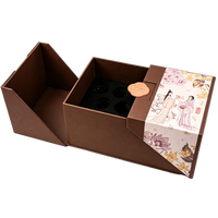 Boîte cadeau rigide personnalisée, emballage de luxe, boîte pliante avec revêtement UV spot, boîte en carton, boîte en papier, gaufrage, rose éternelle