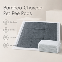 Tapis d'apprentissage jetables pour chiots en charbon de bambou, super absorbants et anti-fuites, vente en gros d'usine, personnalisables OEM