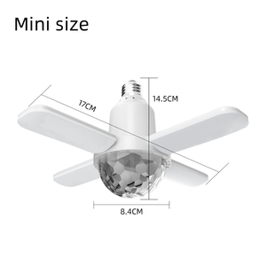 Ứng Dụng Điều Khiển 27W Kích Thước Nhỏ Bốn Lá Fan RGB + Trắng LED Biến Dạng Âm Nhạc Bầu Trời Đầy Sao Đèn Ánh Sáng Với 24 Phím Điều Khiển Từ Xa - Product Image 5