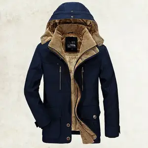 Зимняя теплая плюшевая утепленная мужская куртка с капюшоном, пуховая парка, оптовая цена