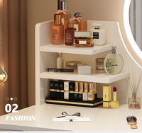 STG Table de maquillage minimaliste moderne de 80 cm de style européen et américain avec miroir sur pied pour chambre à coucher, coiffeuse durable