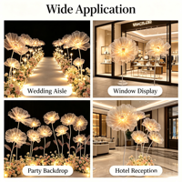 Support de fleurs géant en organza personnalisé, fait main, hauteur réglable, fleurs artificielles pour mariage, Saint-Valentin, événement de remise de diplôme